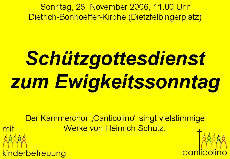 Plakat vom 26. November 2006